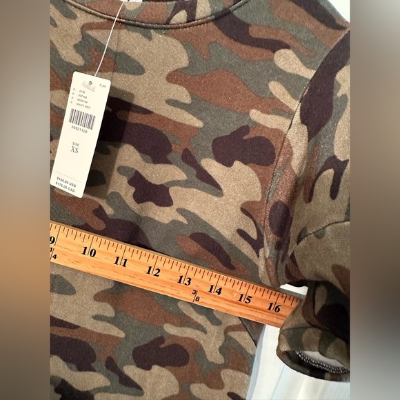 VELVET Graham & Spencer Anthropologie NWT Jolene Short Puffed Sleeves Camo Dress - Picture 10 of 14